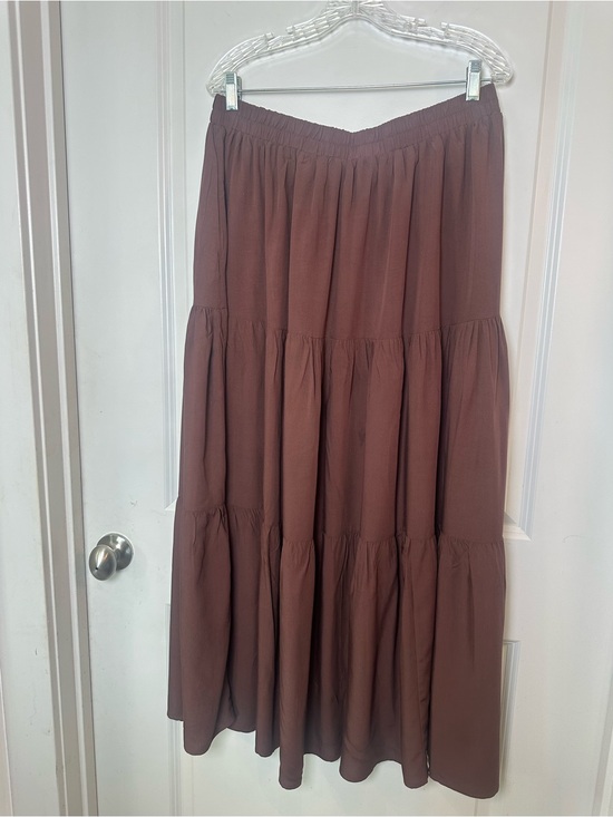 Scarlet Darkness Dresses & Skirts - SCARLET DARKNESS 3 Tiered Ruffle Boho WhimsyGoth Brown Maxi Skirt, Size 2XL
